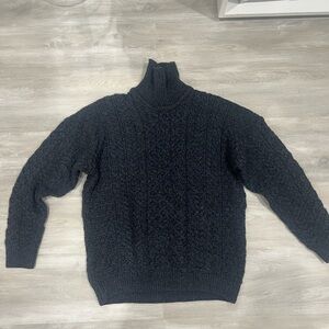 Blue gray Cable Knit Sweater